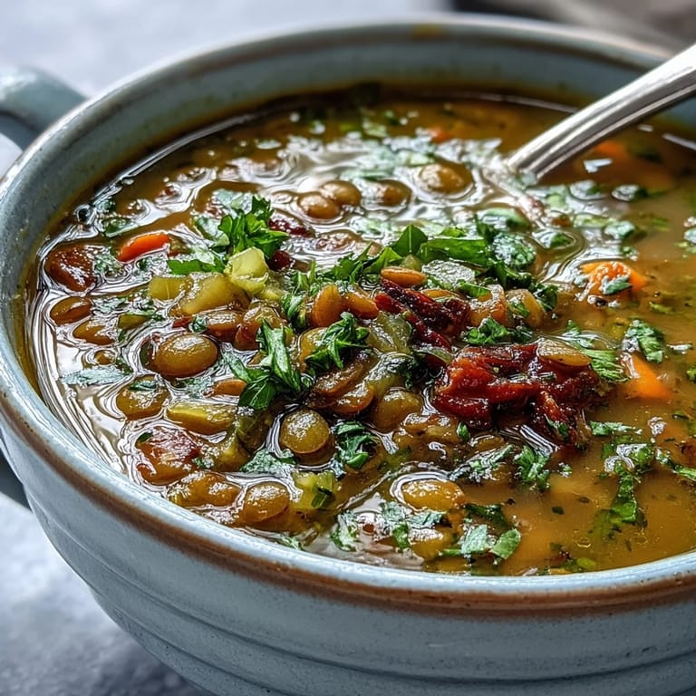 Sautéed aromatics and spices for Mung Bean Soup in a large pot, with chopped celery, carrots, and tomato ready to simmer.