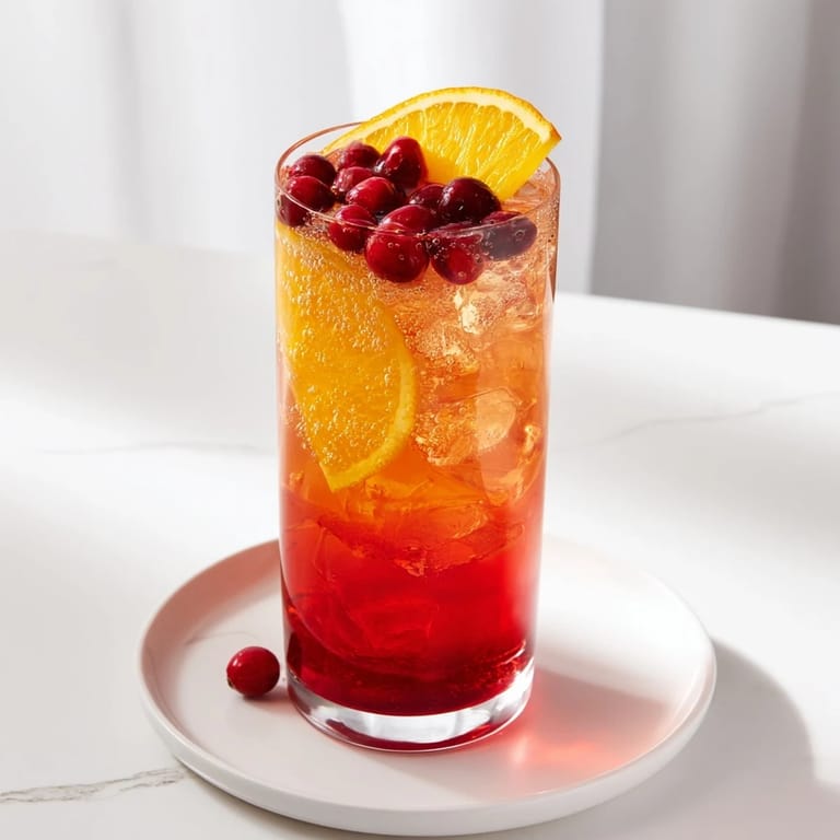 A clear punch bowl filled with ruby red 3-Ingredient Holiday Punch, ready for pouring and festive cheer.