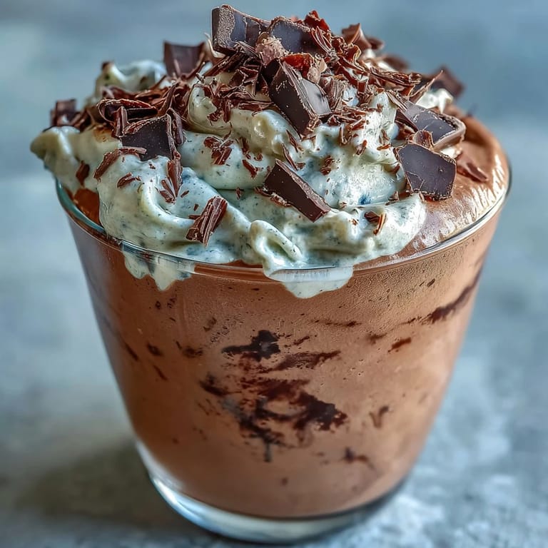 Light and airy high-protein dessert blending Greek yogurt, cocoa, and sea salt for a guilt-free treat.