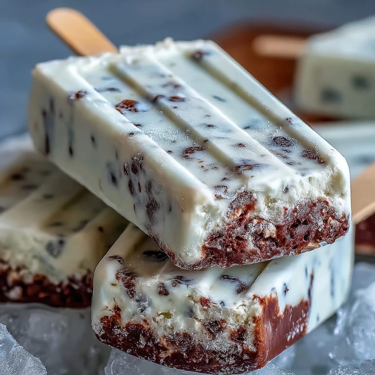 Coffee-infused vanilla bean fudge pops drizzled with smooth chocolate, a delightful frozen dessert for warm days.  