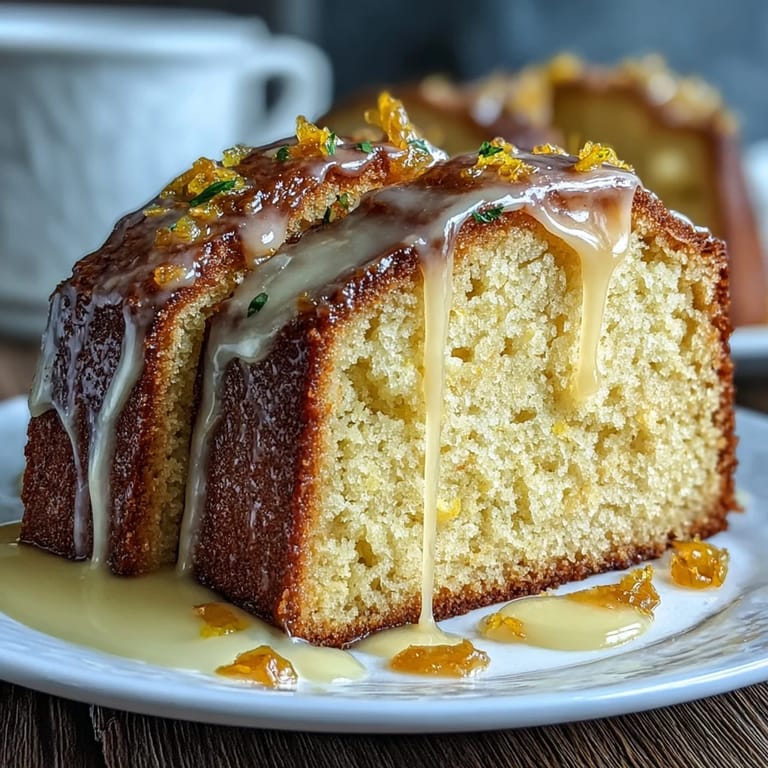 Classic limoncello pound cake drizzled with bright lemon glaze, featuring a tender crumb and vibrant citrus aroma.