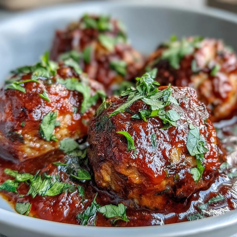 Savory meatballs in marinara sauce slow-cooked until juicy, ideal for entertaining or a hearty main course over pasta.