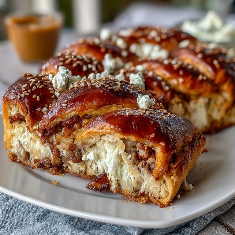 Crispy baked pigs in a blanket with mini sausages in flaky pastry, paired with sweet honey mustard sauce.