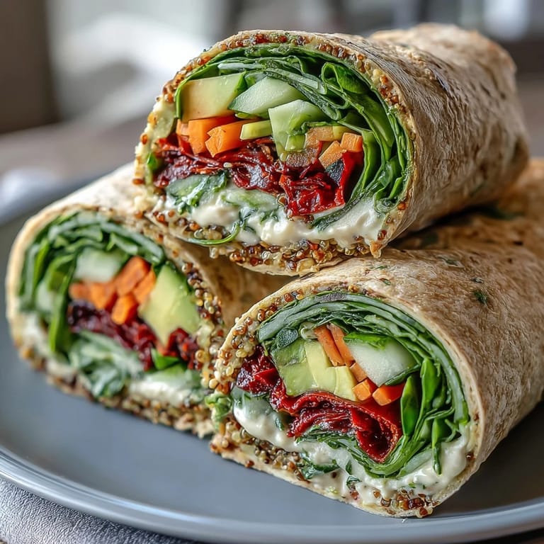 Wholesome Field Trip Lunch Box Rainbow Veggie Wraps featuring fresh spinach, cucumber, and herbs, perfect for a nutritious, on-the-go meal.