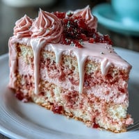 Blush-pink Bridal Shower Rosé Velvet Cake with elegant gold drip.